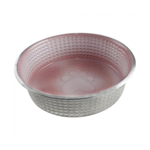 Indipets Jack & Jill Large 40oz Pearl Blush Bowl - Poudre Pet and Feed Supply