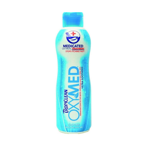 Tropiclean OxyMed Oatmeal Anti-Itch Medicated Shampoo I For Dogs And Cats 20oz - Poudre Pet and Feed Supply