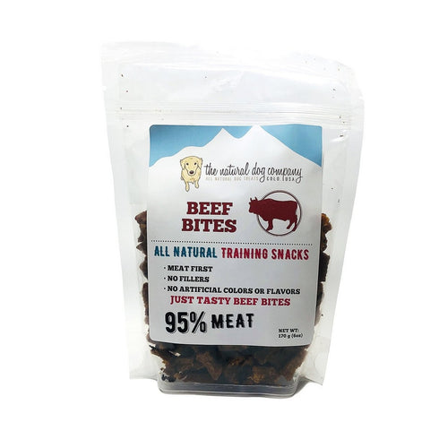 Natural Dog Company Beef 95% Meat Training Bites Dog Treats 6oz - Poudre Pet and Feed Supply
