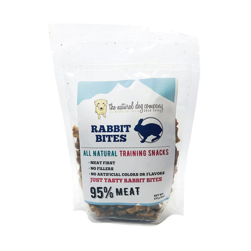 Natural Dog Company Rabbit 95% Meat Training Bites Dog Treats 6oz - Poudre Pet and Feed Supply