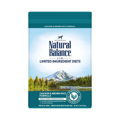 Natural Balance Limited Ingredient Chicken Brown Rice Dry Dog Food 4.5lb - Poudre Pet and Feed Supply