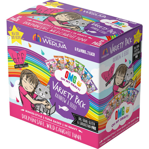 BFF OMG Rainbow A Gogo Variety Pack Pouch Cat Food 3oz - Poudre Pet and Feed Supply