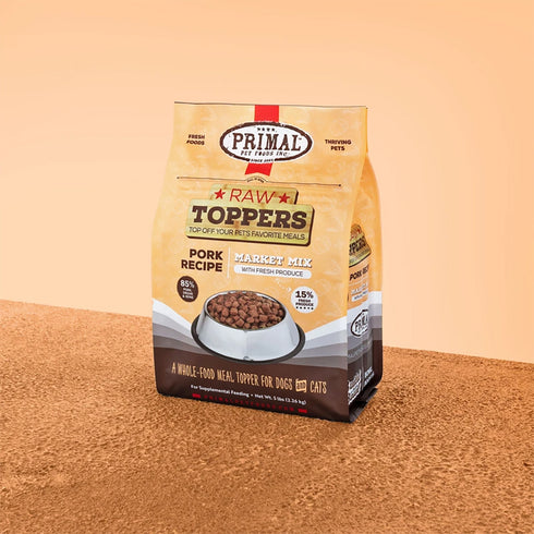 Primal Market Mix Raw Topper Pork Formula Cat & Dog Food 5lb - Poudre Pet and Feed Supply