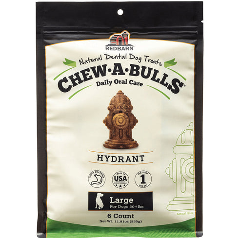Redbarn Chew-A-Bulls Hydrant Large Dog Treats 6CT - Poudre Pet and Feed Supply
