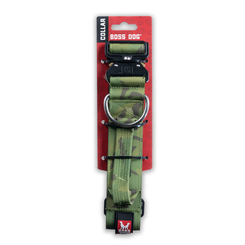 Boss Dog Collar Camo Green 1.2" Small - Poudre Pet and Feed Supply