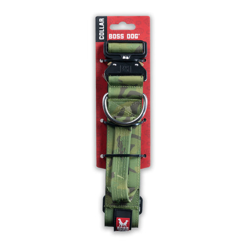 Boss Dog Collar Camo Green 2" XLarge - Poudre Pet and Feed Supply