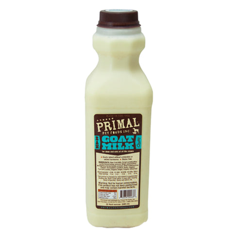 Primal Frozen Raw Goat Milk for Cats & Dogs 64oz - Poudre Pet and Feed Supply