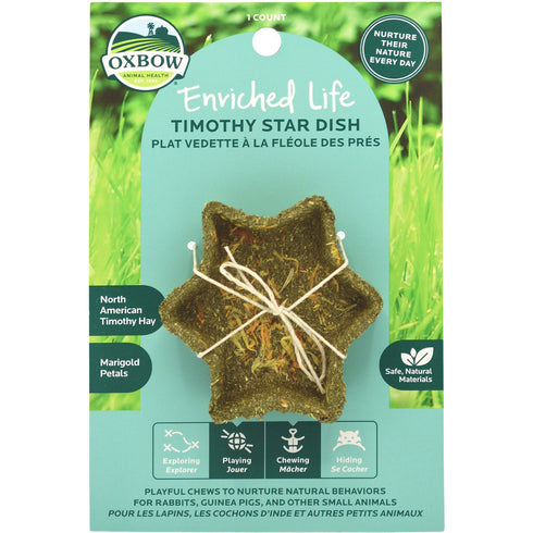 Oxbow Enriched Life Timothy Star Dish Small Animal Toy - Poudre Pet and Feed Supply