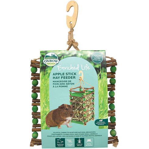 Oxbow Enriched Life Apple Stick Hay Feeder - Poudre Pet and Feed Supply