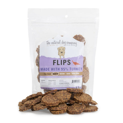 The Natural Dog Company Turkey Flips Dog Treats 8.5OZ - Poudre Pet and Feed Supply