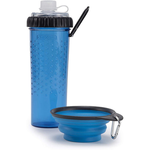 Dexas Snack Duo 24oz Blue - Poudre Pet and Feed Supply