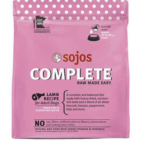 Sojo's Complete Lamb Recipe Dog Food 7lb - Poudre Pet and Feed Supply