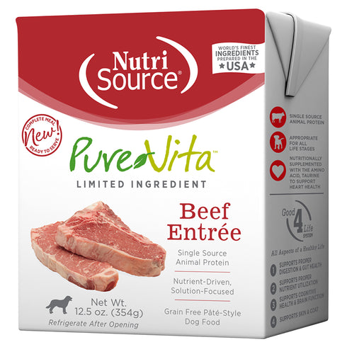 PureVita Beef Entree Dog Food 12.5oz - Poudre Pet and Feed Supply