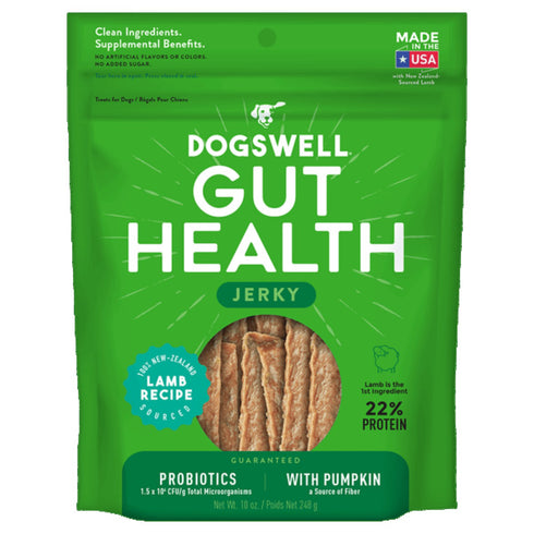 Dogswell Gut Health Lamb Jerky Dog Treats 10oz - Poudre Pet and Feed Supply