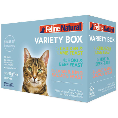 Feline Natural Variety Pack Grain-Free Case Of 12 Wet Cat Food 3oz pouch - Poudre Pet and Feed Supply