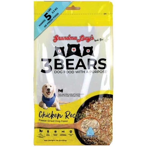 Grandma Lucy's 3 Bears Chicken Formula Freeze-Dried Dog Food 1lb - Poudre Pet and Feed Supply