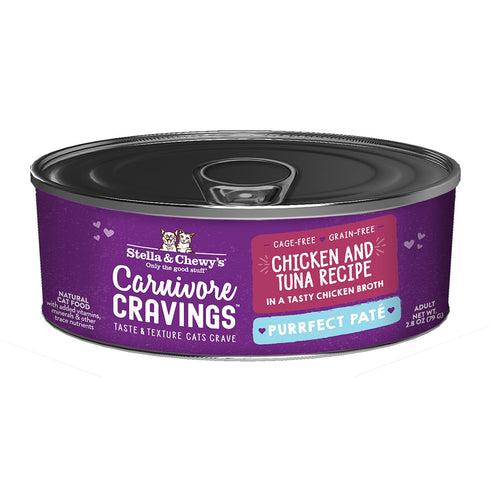 Stella & Chewys Carnivore Cravings Purrfect Pate Chicken Tuna Cat Food 2.8oz - Poudre Pet and Feed Supply