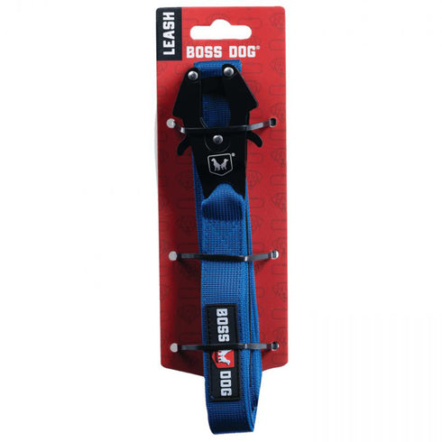 Boss Dog Tactical Dog Leash 4' x 1.25" Solid Blue - Poudre Pet and Feed Supply