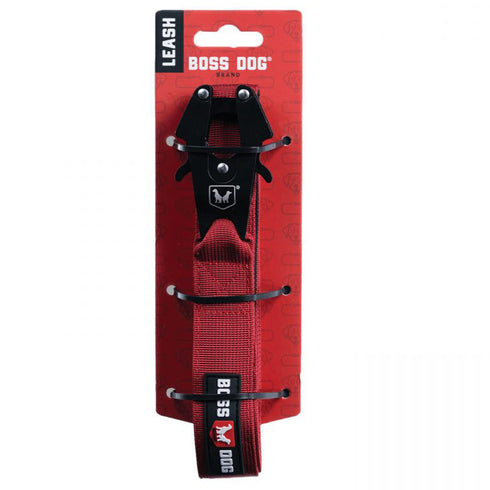 Boss Dog Tactical Dog Leash 6' x 1" Solid Red - Poudre Pet and Feed Supply
