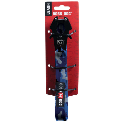 Boss Dog Tactical Dog Leash 6' x 1" Camo Blue - Poudre Pet and Feed Supply