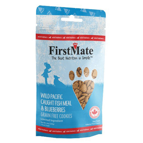 First Mate Mini Trainers Wild Pacific Caught Fish Meal & Blueberries Dog Treats 8oz - Poudre Pet and Feed Supply