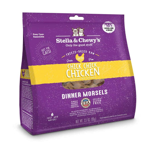 Stella and Chewys Chick, Chick Chicken Freeze-Dried Raw Dinner Morsels Cat Food 9oz - Poudre Pet and Feed Supply
