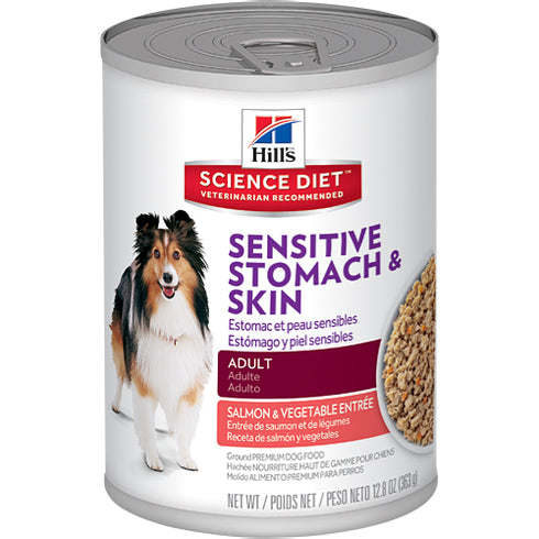 Science Diet Adult Sensitive Stomach and Skin Salmon and Vegetable Entree 12.8oz - Poudre Pet and Feed Supply
