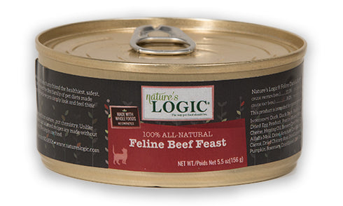 Nature's Logic Beef Feast Canned Wet Cat Food 5.5oz - Poudre Pet and Feed Supply