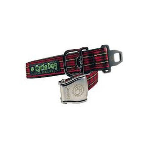 Cycle Dog Red Plaid Dog Collar Medium - Poudre Pet and Feed Supply