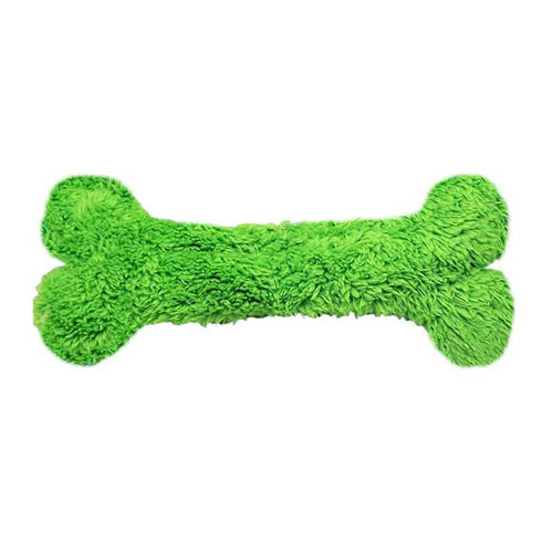 Cycle Dog Duraplush Fuzzy Small Green Bone Dog Toy - Poudre Pet and Feed Supply