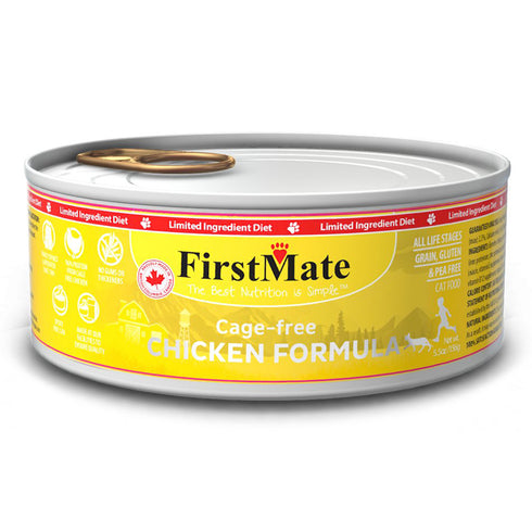 First Mate Grain-Free Cage-Free Chicken Formula Limited Ingredient Wet Cat Food 5.5oz - Poudre Pet and Feed Supply