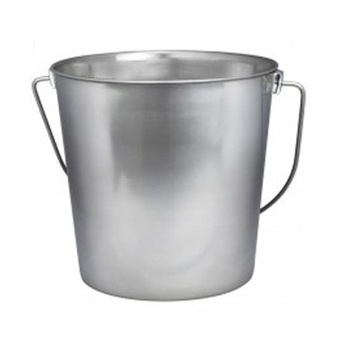 Indipets Heavy Duty Stainless Steel Pails Contoured Handles Comfortable Lifting 2 Quart - Poudre Pet and Feed Supply