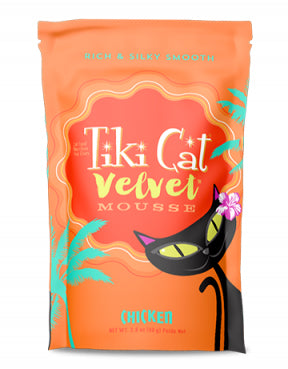 Tiki Cat Velvet Mousse Chicken Wet Cat Food Pouch 2.8oz - Poudre Pet and Feed Supply