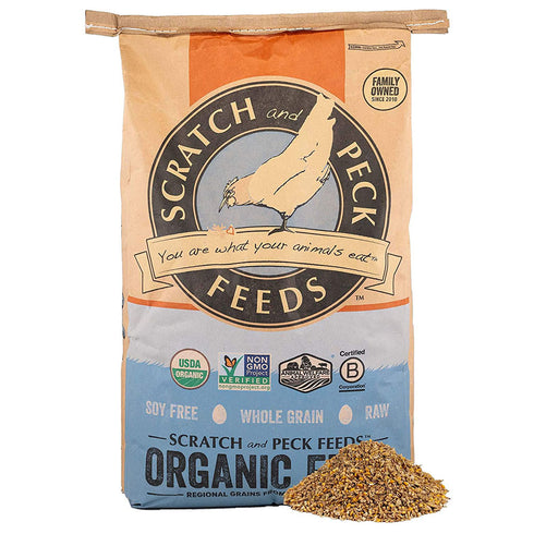 Scratch and Peck Naturally Free Organic Starter Chick Feed Soy and Corn Free 40lb - Poudre Pet and Feed Supply