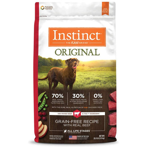 Instinct Original Grain Free Recipe Beef Dry Dog Food 20lb - Poudre Pet and Feed Supply
