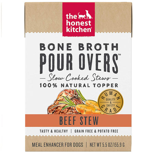The Honest Kitchen Bone Broth POUR OVERS Beef Stew Wet Dog Food Topper 5.5oz - Poudre Pet and Feed Supply