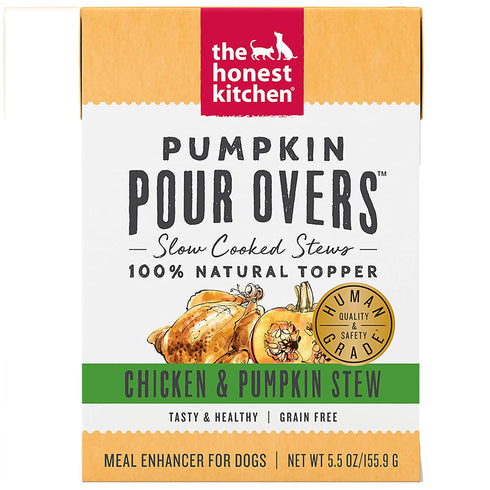 Honest Kitchen Pumpkin POUR OVERS Chicken & Pumpkin Stew Wet Dog Food Topper 5.5oz - Poudre Pet and Feed Supply