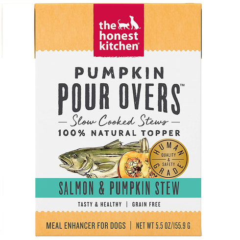 Honest Kitchen Pumpkin POUR OVERS Salmon & Pumpkin Stew Wet Dog Food Topper 5.5oz - Poudre Pet and Feed Supply