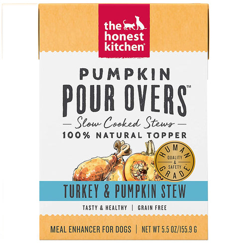 Honest Kitchen Pumpkin POUR OVERS Turkey & Pumpkin Stew Wet Dog Food Topper 5.5oz - Poudre Pet and Feed Supply