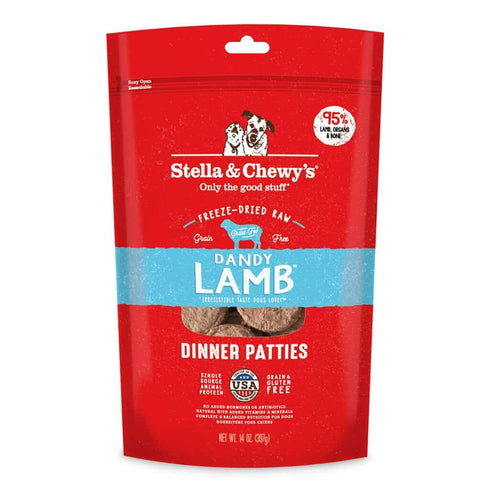 Stella and Chewys Dandy Lamb Freeze-Dried Raw Dinner Patties Dog Food 25oz - Poudre Pet and Feed Supply