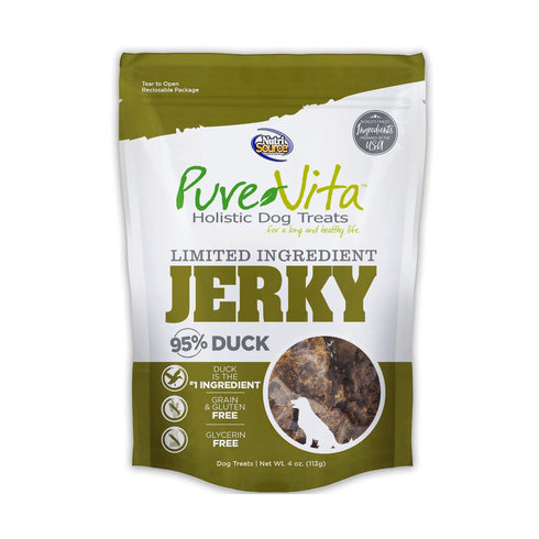 PureVita Limited Ingredient Duck Jerky Dog Treats 4oz - Poudre Pet and Feed Supply