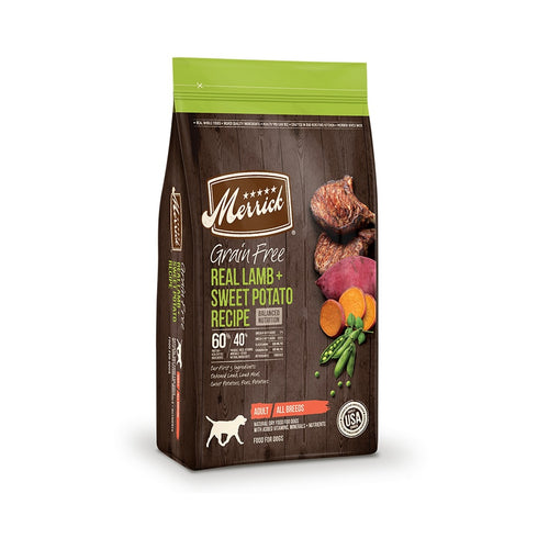 Merrick Grain Free Real Lamb Sweet Potato Dry Dog Food 22lb - Poudre Pet and Feed Supply