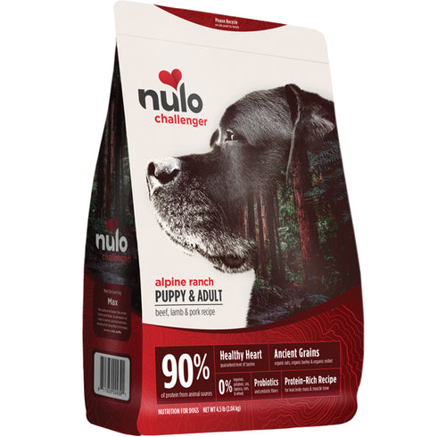 Nulo Challenger Puppy and Adult Beef Lamb & Pork Dry Dog Food 4.5lb - Poudre Pet and Feed Supply
