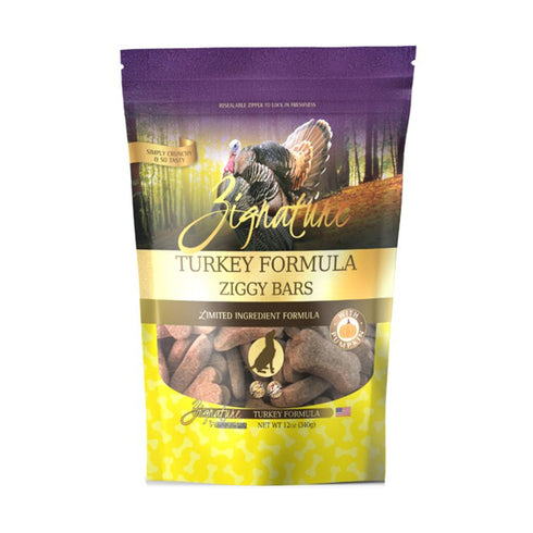 Zignature Ziggy Bars Turkey Dog Treats 12oz - Poudre Pet and Feed Supply