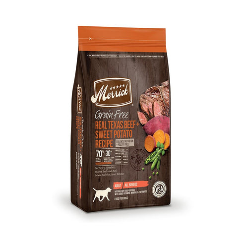 Merrick Grain Free Real Texas Beef Sweet Potato Dog Food 22lb - Poudre Pet and Feed Supply