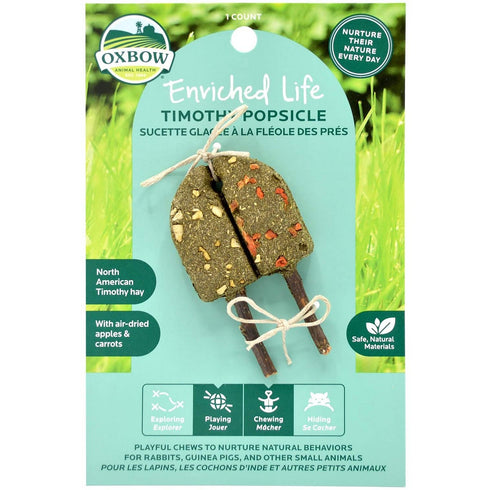 Oxbow Enriched Life Timothy Popsicle Small Animal Toy - Poudre Pet and Feed Supply