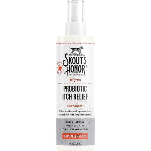 Skout's Honor Probiotic Itch Relief Spray For Dogs & Cats with Oatmeal 8oz - Poudre Pet and Feed Supply