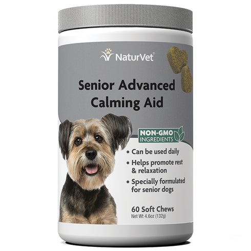 Naturvet Senior Advanced Calming Aid 60 Soft Chews - Poudre Pet and Feed Supply