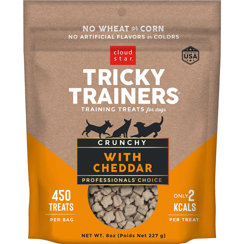 Cloud Star Tricky Trainers Crunchy Cheddar Formula Dog Treats 8oz - Poudre Pet and Feed Supply