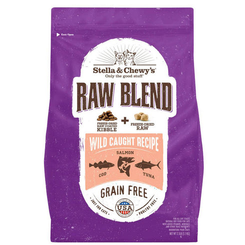 Stella and Chewys Raw Blend Kibble Wild Caught Dry Cat Food 5lb - Poudre Pet and Feed Supply